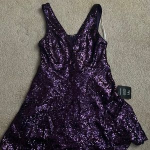 NWT Lulu’s Purple Sequin Dress Size L